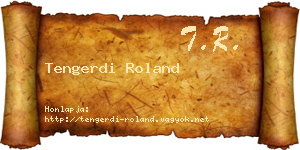 Tengerdi Roland névjegykártya